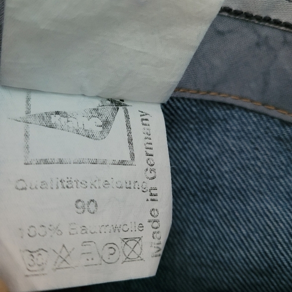 Krahe Zunft European Blue High Rise Double Front Zip Skinny Cargo Jeans Size W31 - Picture 10 of 10